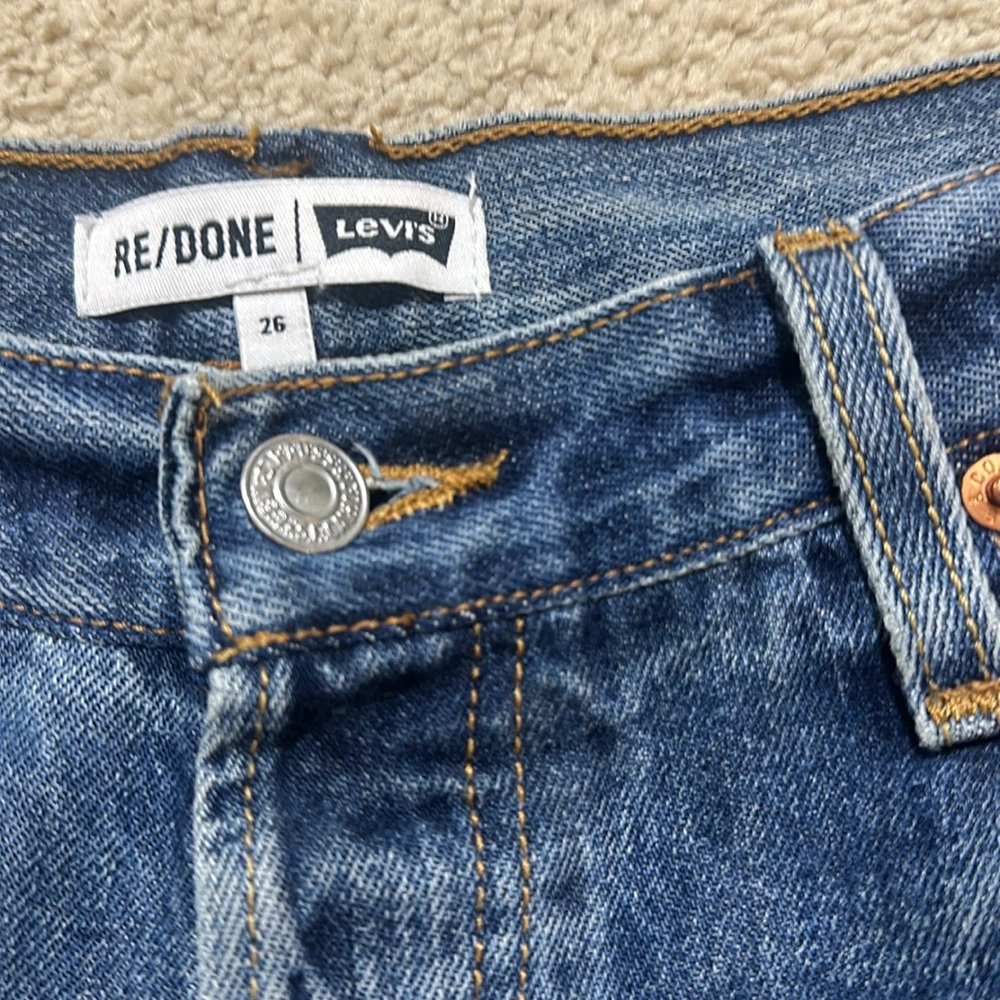 Re/Done Classic Indigo Straight Leg Jeans - Picture 2 of 16